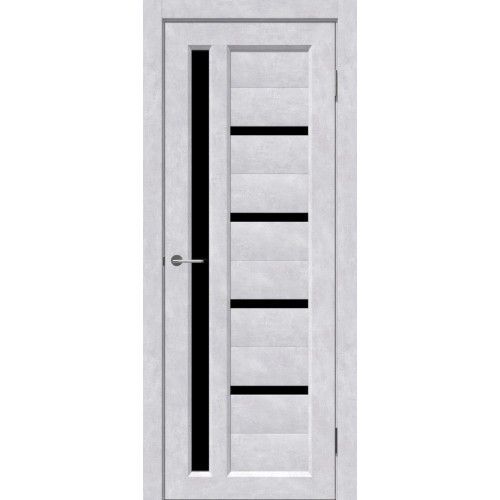 Межкомнатная дверь MARTDOORS MB1 ЛАЦИО CТЕКЛО ЧЕРНОЕ/БЕЛОЕ