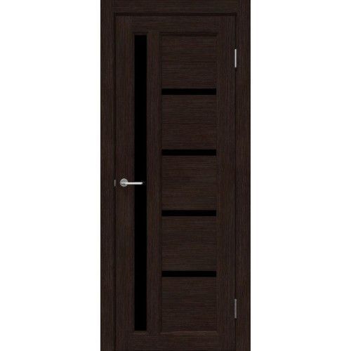 Межкомнатная дверь MARTDOORS MB1 ЛАЦИО CТЕКЛО ЧЕРНОЕ/БЕЛОЕ
