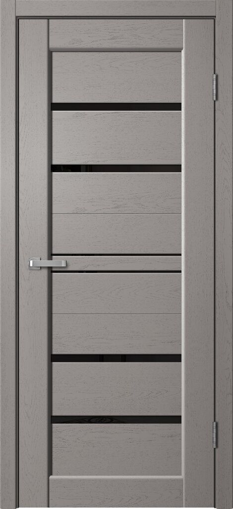 ST02 Полотно дверное ПВХ Grey soft Lacobel ЧЕРНОЕ