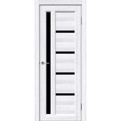Межкомнатная дверь MARTDOORS MB1 ЛАЦИО CТЕКЛО ЧЕРНОЕ/БЕЛОЕ