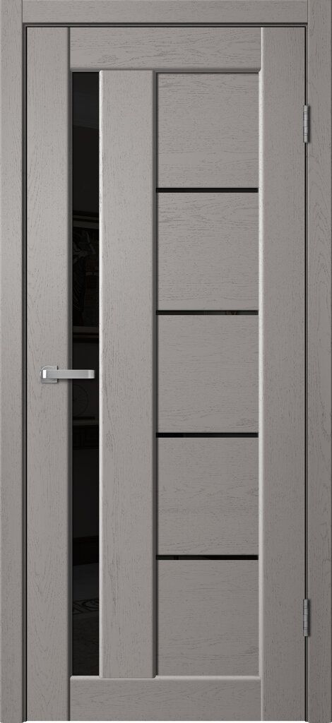 ST03 Полотно дверное ПВХ Grey soft Lacobel ЧЕРНОЕ