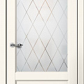 Межкомнатная дверь СИБИРЬ ПРОФИЛЬ FLY DOORS CLASSIC С2 (Цвет: Ваниль, Стекло: Матовое)
