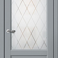 Межкомнатная дверь СИБИРЬ ПРОФИЛЬ FLY DOORS CLASSIC С2 (Цвет: Серый, Стекло: Матовое)