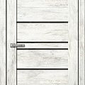 В02 Полотно дверное ПВХ ель альпийская ЧЁРНОЕ СТЕКЛО