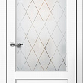 Межкомнатная дверь СИБИРЬ ПРОФИЛЬ FLY DOORS CLASSIC С2 (Цвет: Белый, Стекло: Матовое)