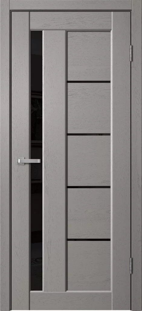 ST03 Полотно дверное ПВХ Grey soft Lacobel ЧЕРНОЕ